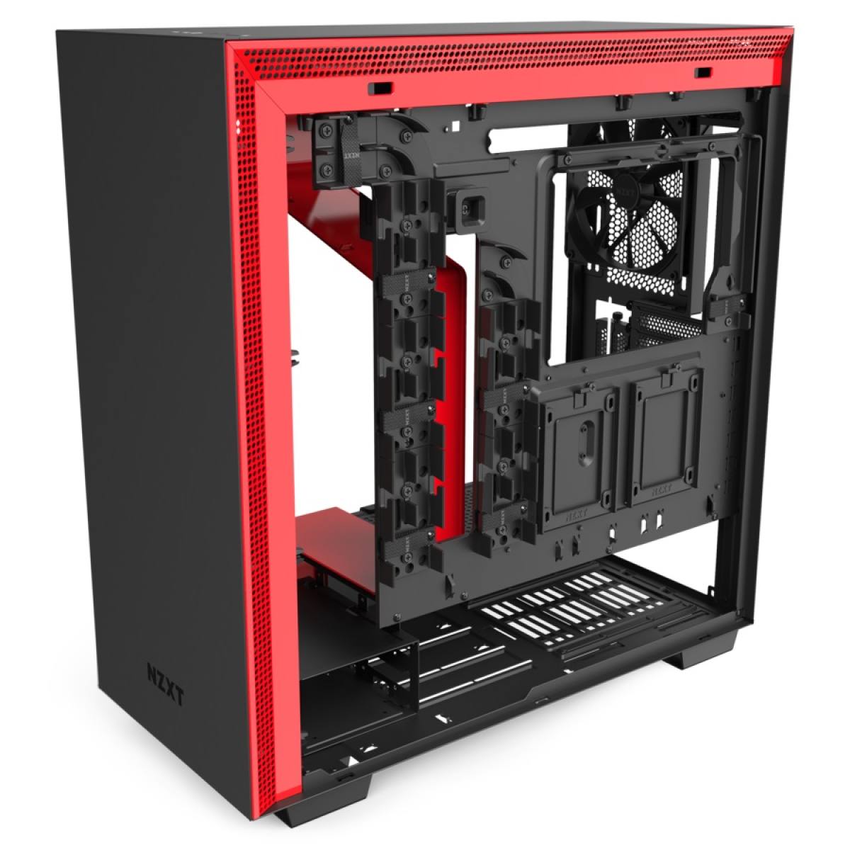 NZXT H710I MATTE BLACK/RED